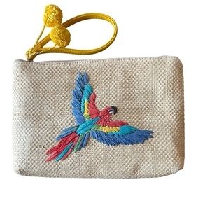 Colette by‎ Colette Hayman Parrot Woven Clutch Wristlet Vacation Resort Beach